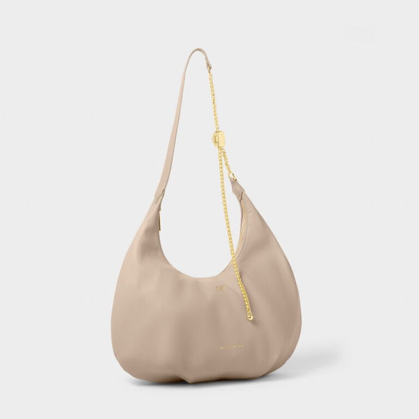 Remi Slider Chain Shoulder Bag - Taupe