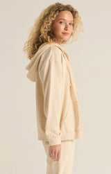 Academy Zip Up Hoodie - Oatmeal Heather