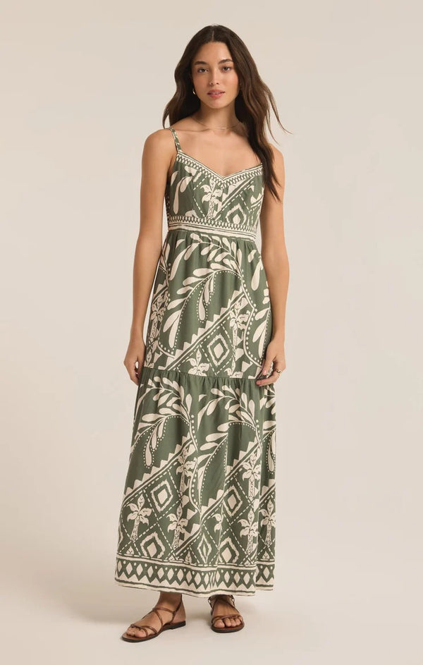 Tazz Midi Dress - Palm Green