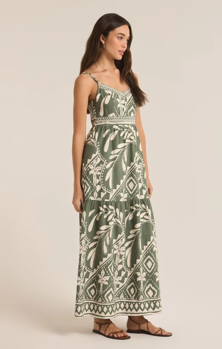 Tazz Midi Dress - Palm Green