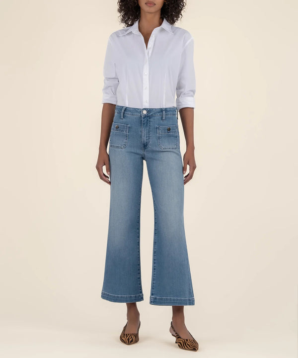 Meg High Rise Denim Jeans - Front Pockets