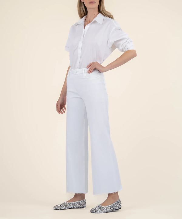 Meg High Rise Wide Leg - Optic White