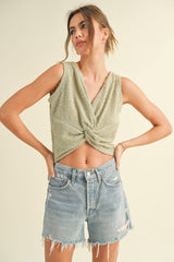 Sage Twist Top