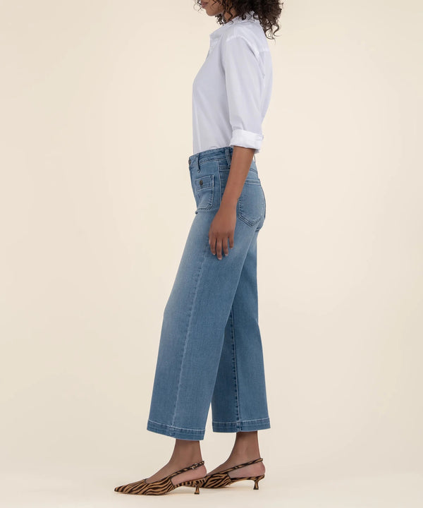 Meg High Rise Denim Jeans - Front Pockets