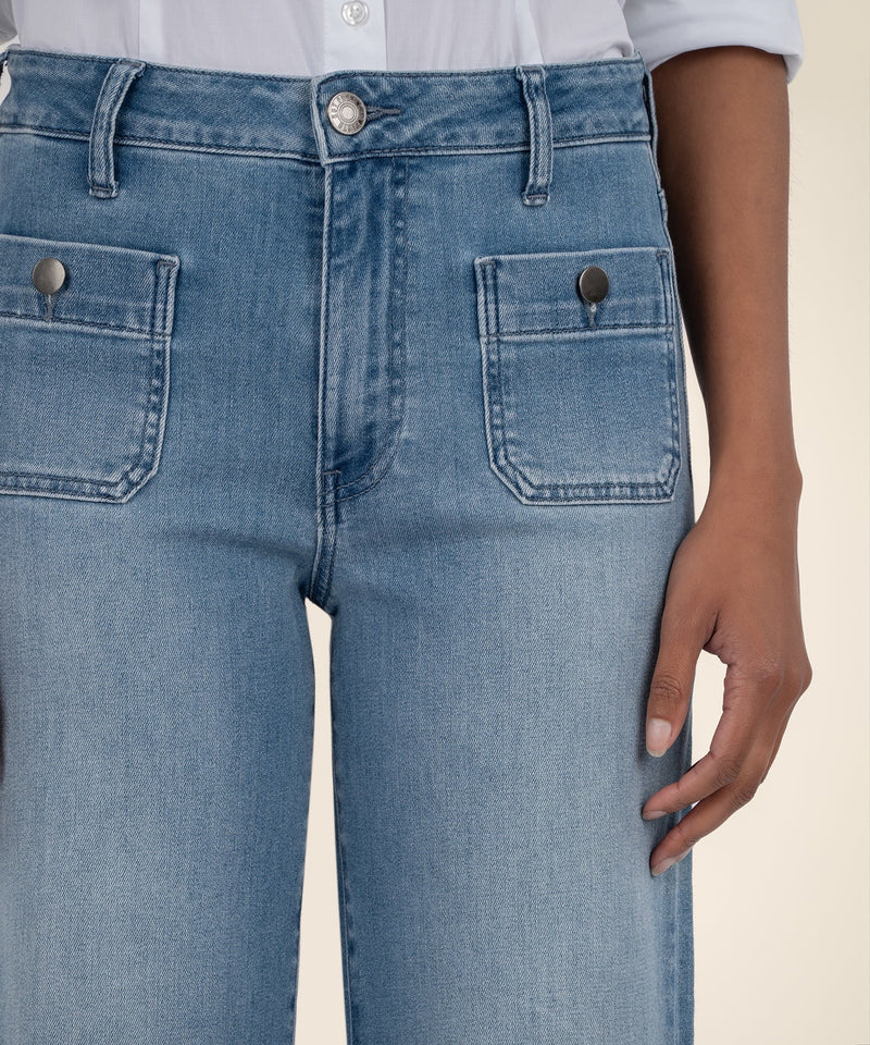 Meg High Rise Denim Jeans - Front Pockets