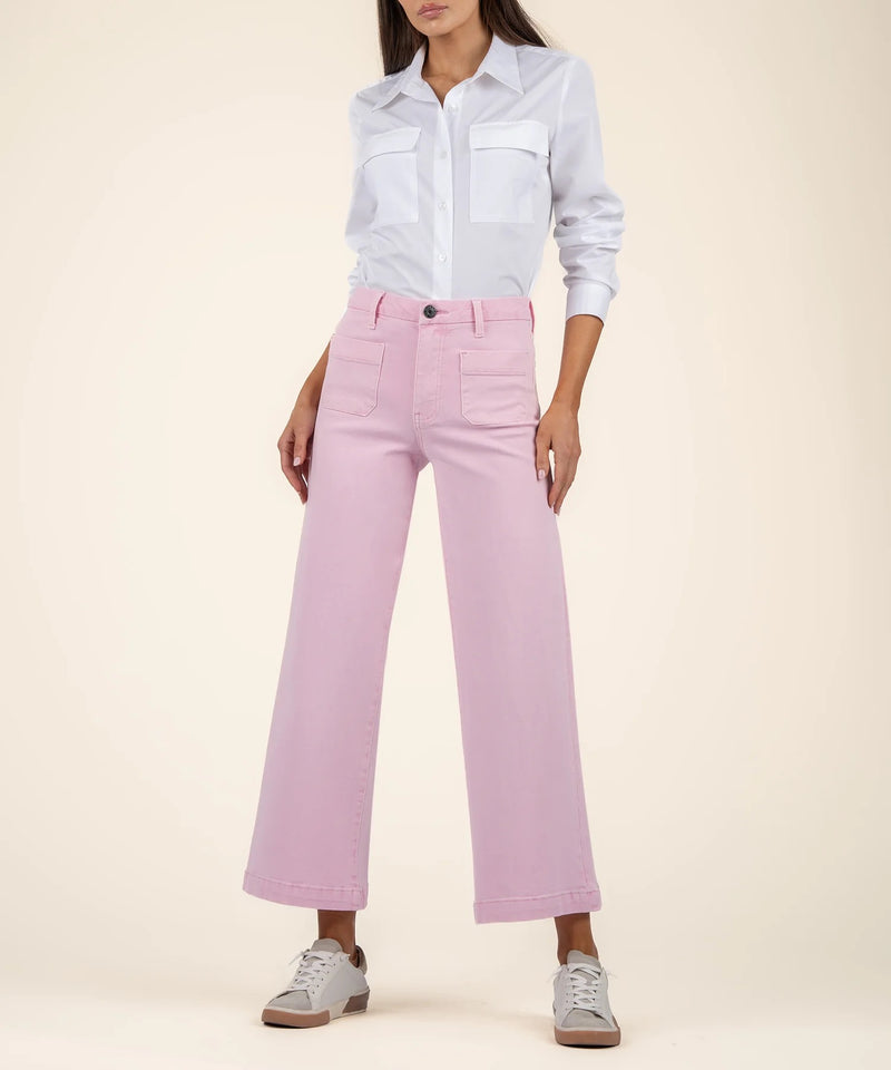 Meg High Rise Wide Leg - French Pink