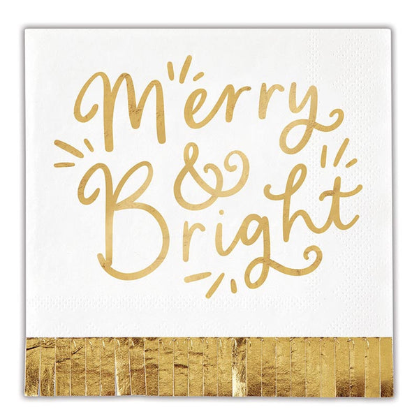 Merry + Bright Fringe Cocktail Napkin
