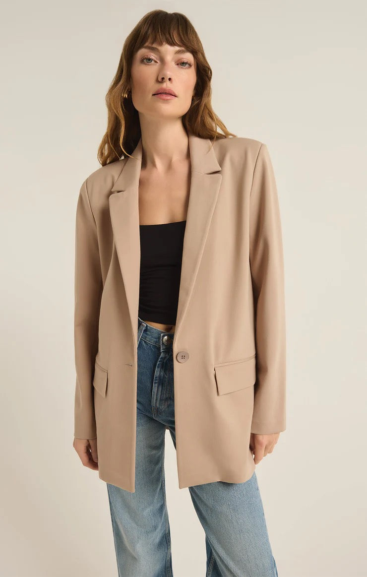 Do It All Relaxed Blazer - Putty