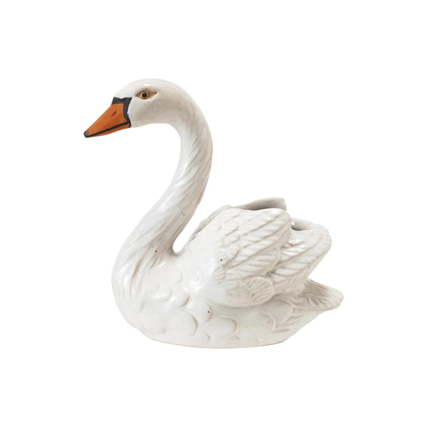 Swan Stoneware Toothpick Holder