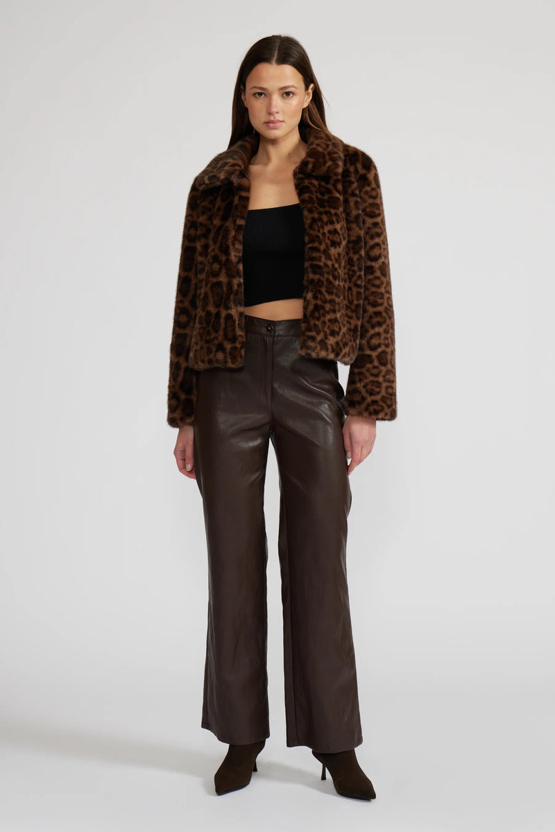 Bambi Faux Fur Leopard Jacket