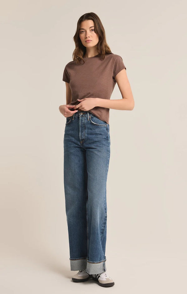 Modern Slub Tee - Deep Taupe