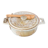 Glazed Stoneware Brie Baker
