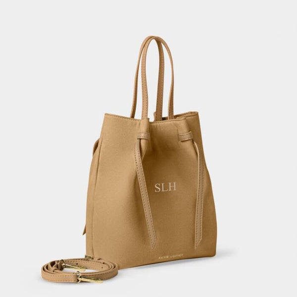 Celina Suede Bucket Bag - Camel