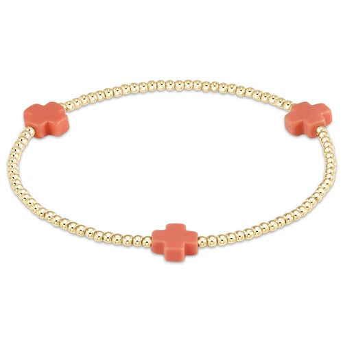 Signature Cross 2mm Pattern - Coral