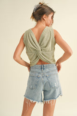 Sage Twist Top