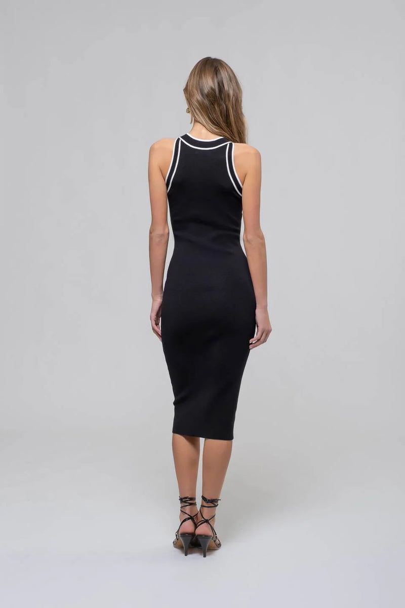 Giselle Knit Midi Dress - Black