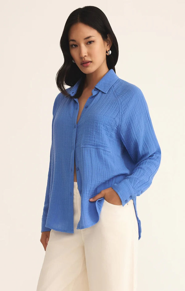The Perfect Airy Top - Bay Blue