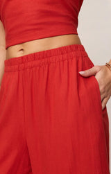 Scout Linen Pant - Chili Pepper