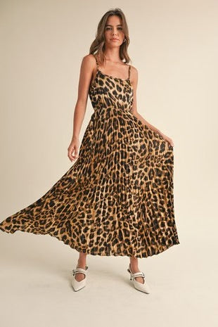 Lucia Leopard Midi Dress