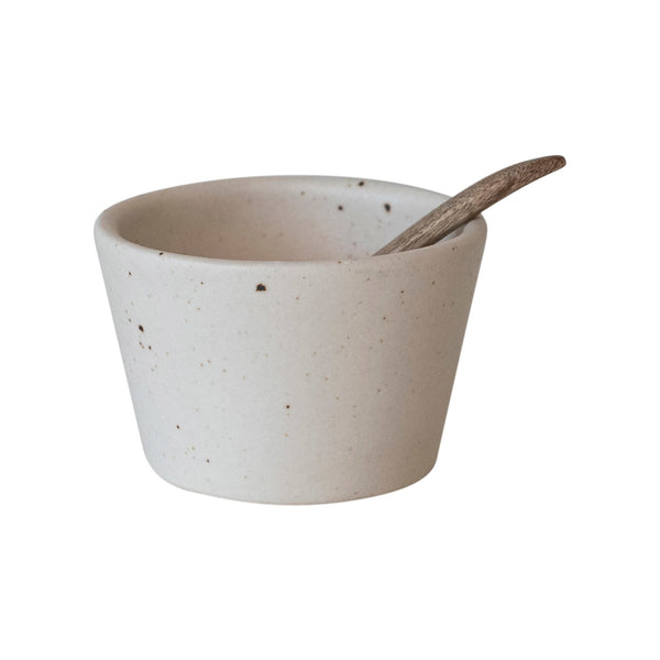 Mini Stoneware Bowl + Mango Wood Spoon