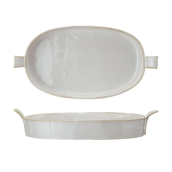Large Stoneware Baker with Handles