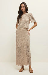 Raquel Lace Skirt - Natural