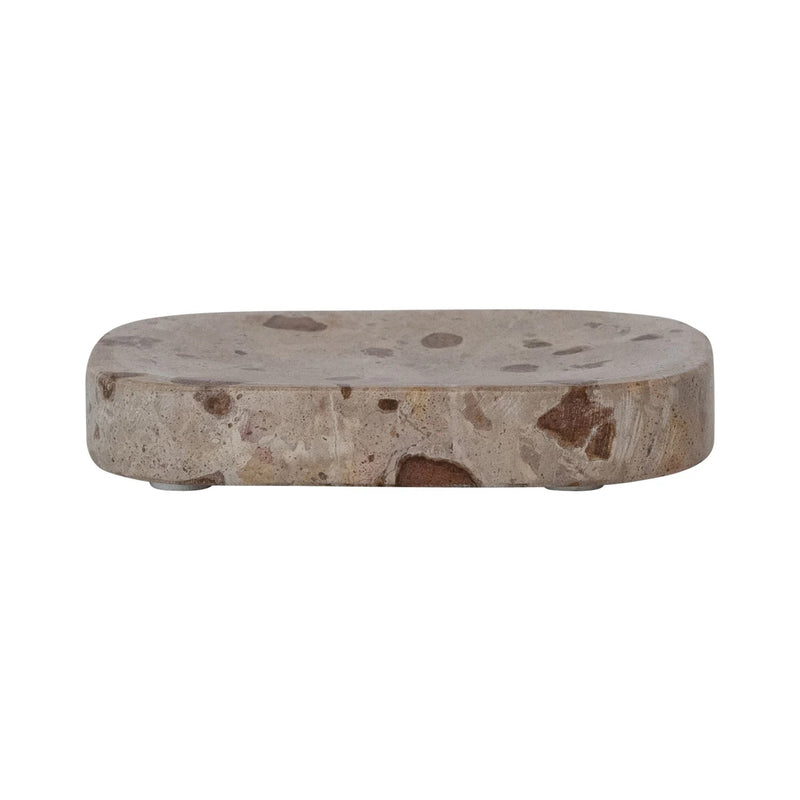 Cream Marble Soap Dish