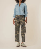 Ashton Wide Leg Barrel Jean - Olive