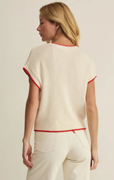 Sleevless Patriot Sweater - Cloud