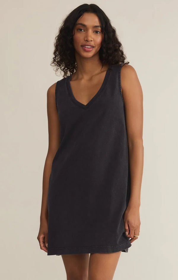 Sloane V Neck Mini Dress - Black