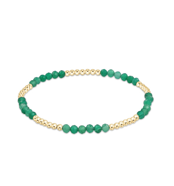 Blissful Pattern 2.5mm Bracelet - Green Onyx