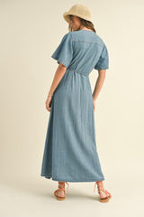 Laney Denim Wrap Dress