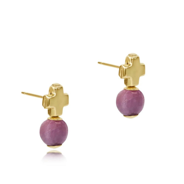 Signature Cross Gold Stud - Ruby