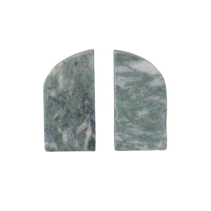 Green Marble Bookends