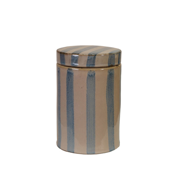 Blue Striped Jar