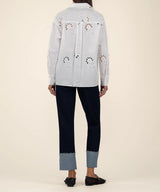 Marissa Eyelet Embroidered Button Up