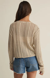 Upland Crochet Sweater - Island Coconut