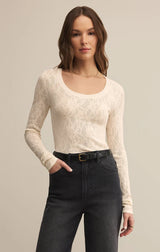 Tibi Scoop Neck Mesh Sweater