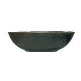 Green Stoneware Serving Bowl