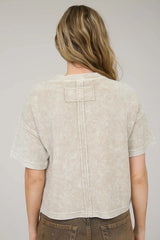 Chloe Ribbed Top - Cream