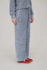 Chloe Ribbed Lounge Pants - Indigo