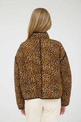 Alexis Quilted Leopard Button Down Jacket