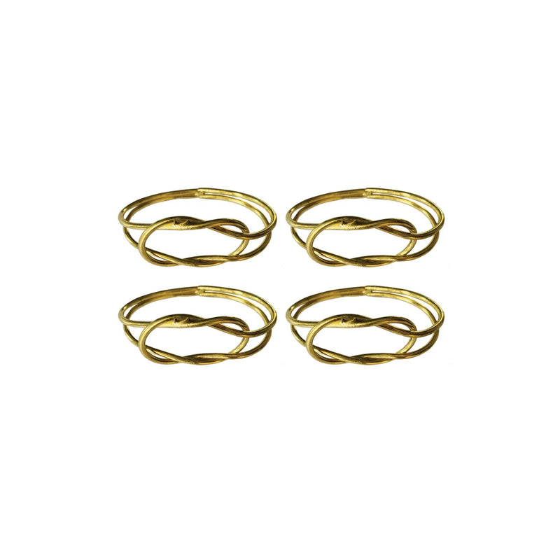 Gold Twist Knot Napkin Rings