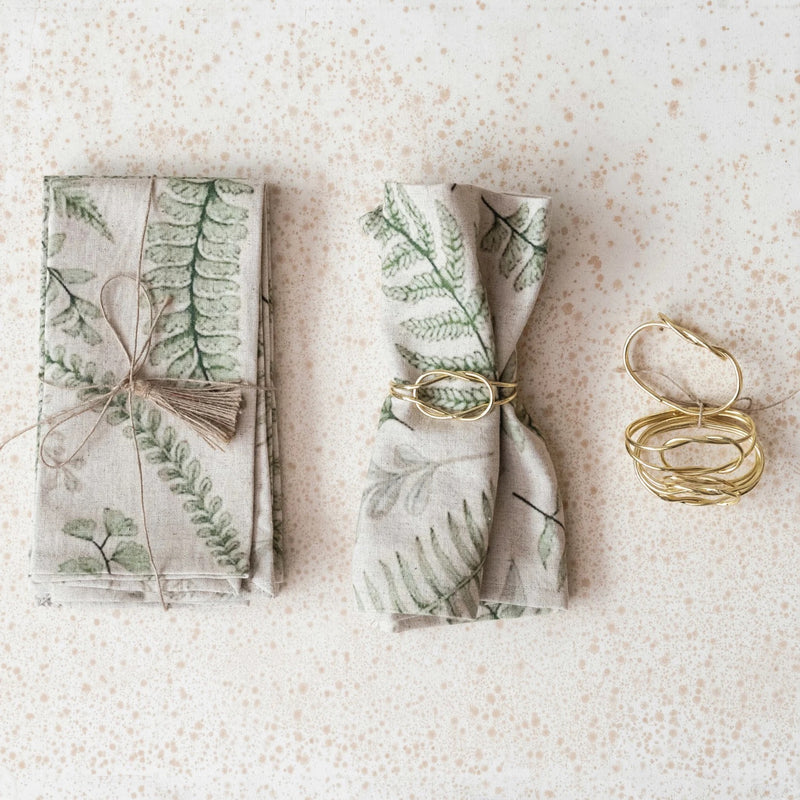 Gold Twist Knot Napkin Rings