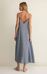 Sandcomber Striped Midi Dress - Indigo