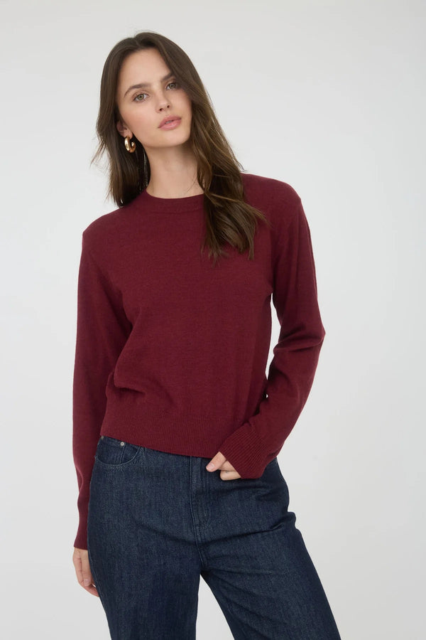 Classic Crewneck Sweater - Burgundy