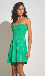 Mia Green Strapless Dress