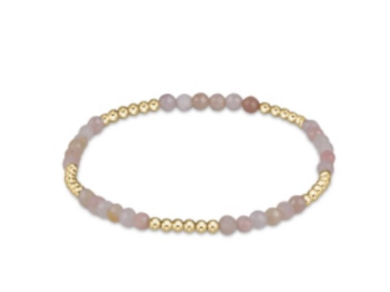 Blissful Pattern 2.55mm Bracelet -Pink Opal
