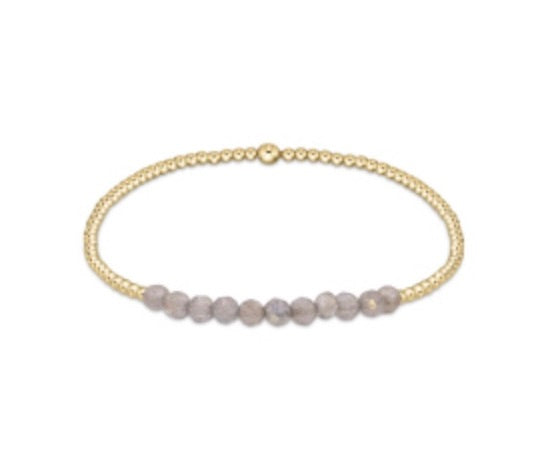 Gold Bliss 2mm Bracelet - Labradorite