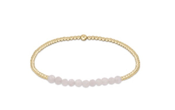 Gold Bliss 2mm Bracelet - Moonstone